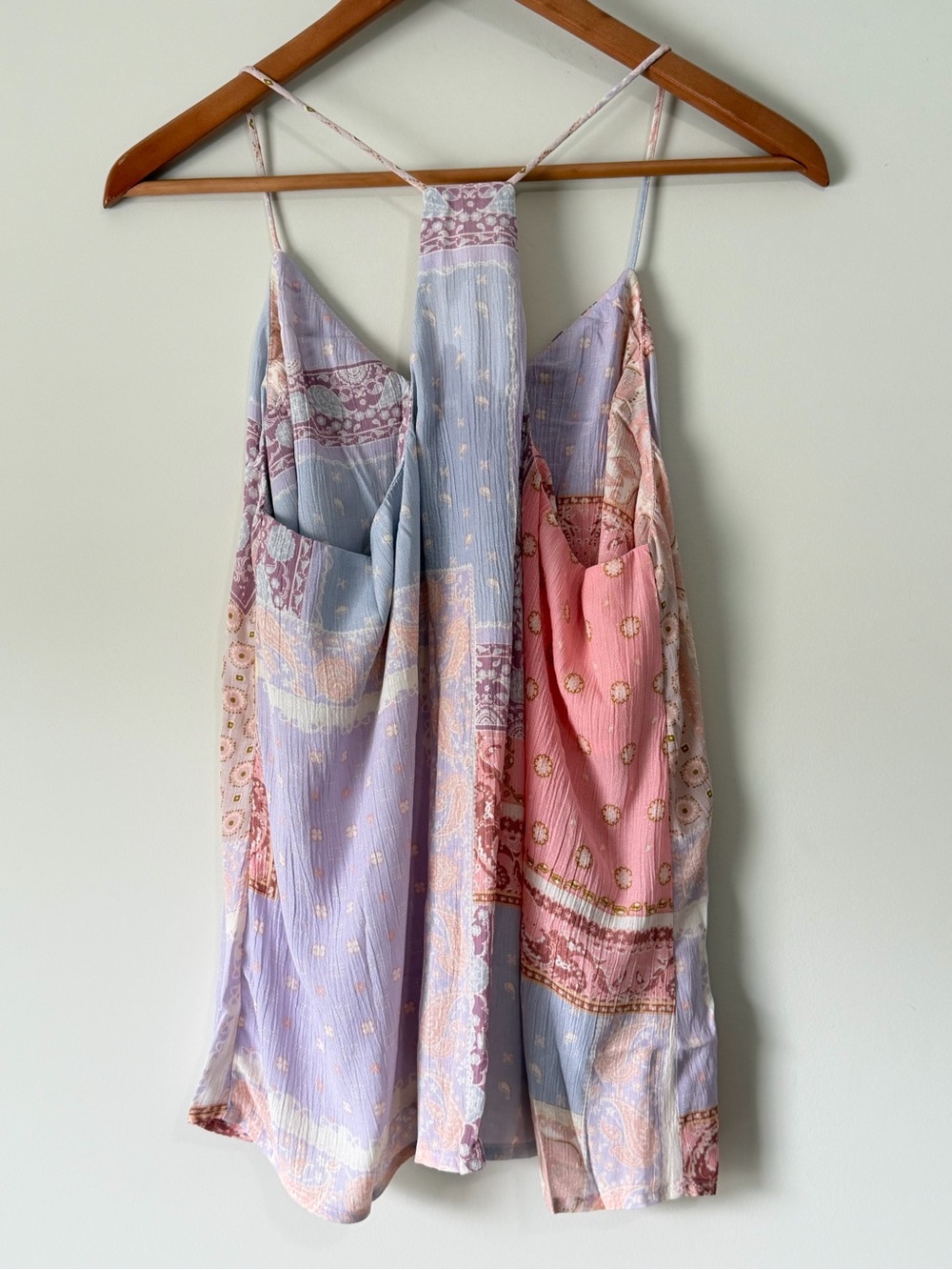 Style Rack Soft Pastel Patchwork Cami - Lavender & Peach - Picture 5 of 8
